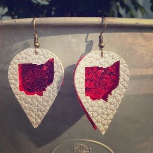 Ohio state earrings